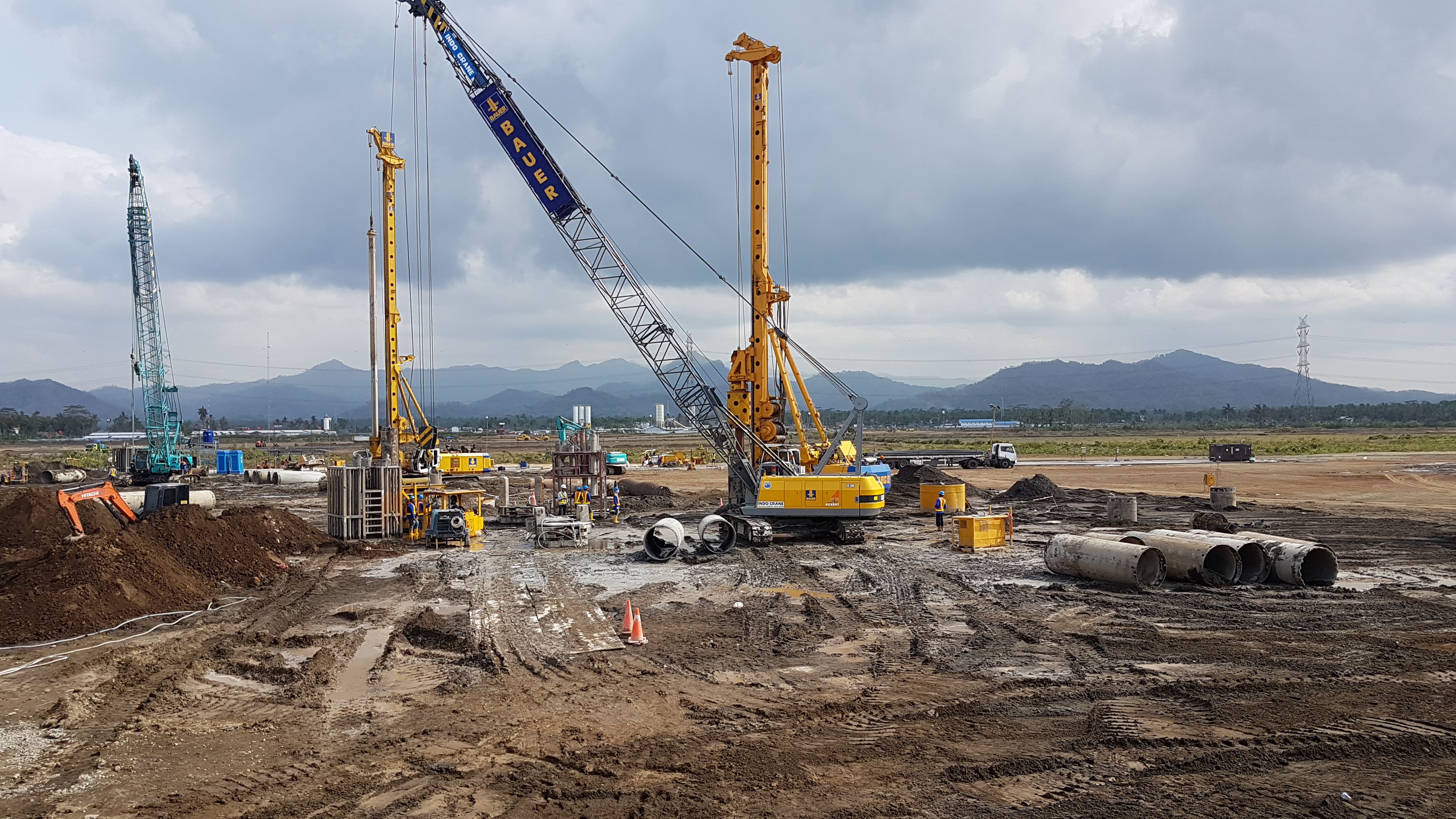 Foundation work for New Yogyakarta International Airport in Indonesia by Bauer Spezialtiefbau