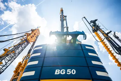 Among the exhibits was the BG 50 rotary drilling rig, the successor to the best-selling BG 45.